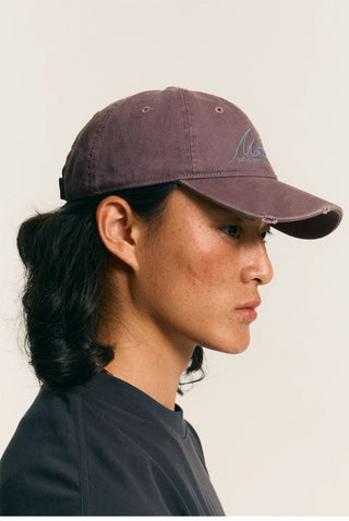 [Monterest] Washed Distressed Logo Embroidered Cap