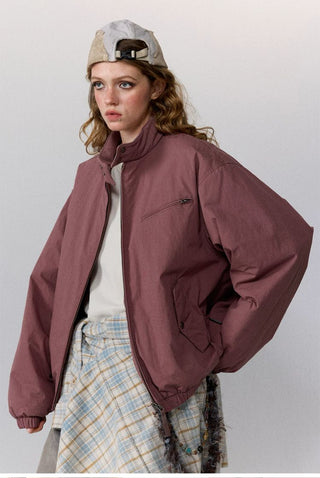 [Monterest] Stand Collar Padded Harrington Jacket