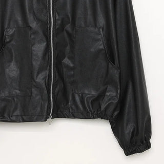 Leather String Short Jacket