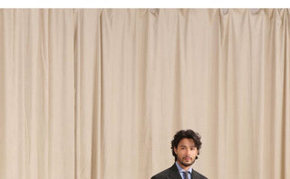 [CULTUM] Herringbone Peak Lapel Double Breasted Suit