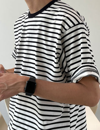 Stone Sturdy Striped Short Sleeve T-shirt (5 colors)