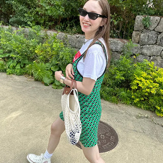 Patterned knit dress