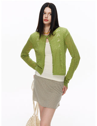 [NECY] Green Garden Lace Camisole & Shirring Mini Skirt
