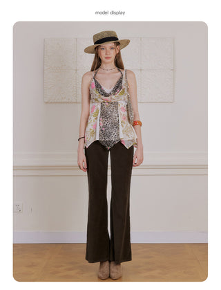 [NECY] Cross Zip Pocket Corduroy Flare Pants