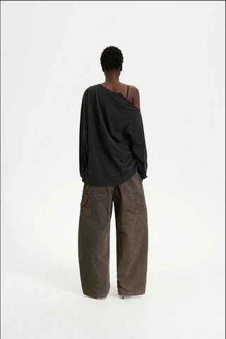 [MASONPRINCE] Double Layer Collar Long Sleeve Tee