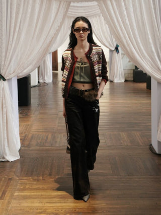 [Moromoro2] Fair Isle Mohair Blend Cardigan