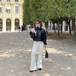 Patterned flare pants