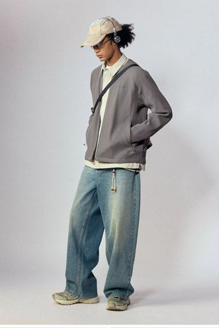 [Monterest] Waffle Knit Zip-Up Cardigan Jacket