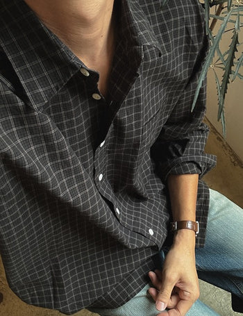 Londoner brown check shirt