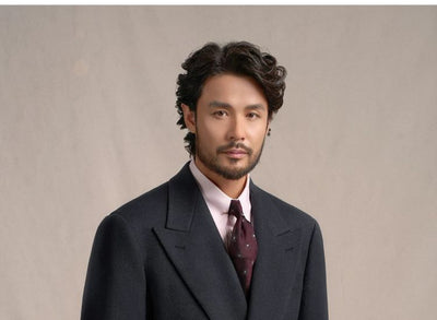 [CULTUM] Wool Twill Double-Breasted Peak Lapel Suit