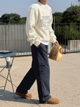 FROM NOW Intarsia Soft Knit