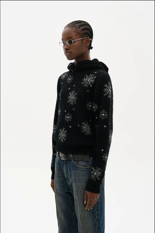 [MASONPRINCE] Snowflake Jacquard Wool Blend Sweater