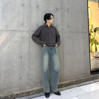 Tinted Washed Denim Pants
