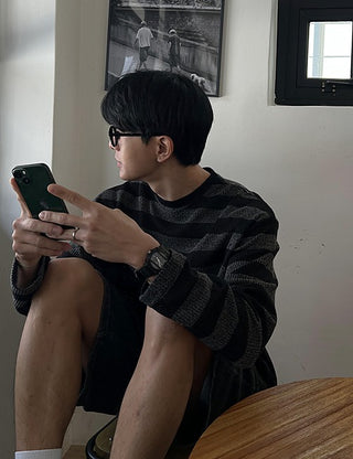 Beyond Cool Striped Long Sleeve Knit Tee (3 colors)
