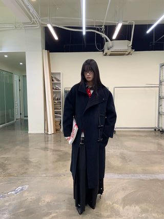 NEVERSEEZ Handmade Wool Blend Duffle Coat