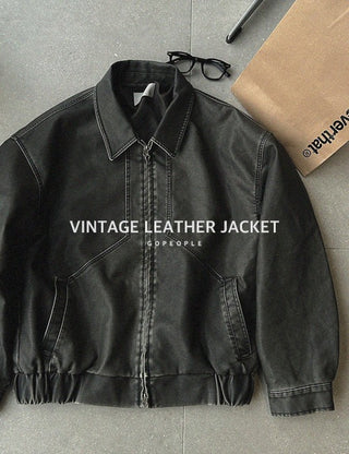 Margaret Washed Leather Jacket