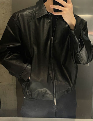 Post Leather Jacket (3 colors)
