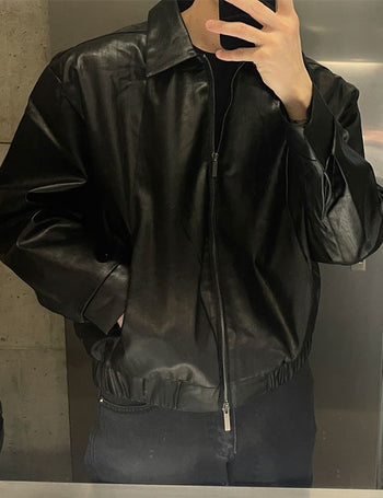 Post Leather Jacket (3 colors)