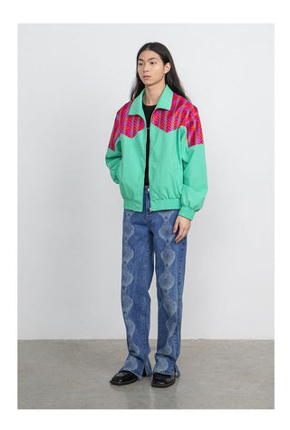 CONP Devoré Graphic Denim Pants (Blue)