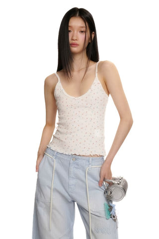 [moromoro2] Floral Print Cami Top