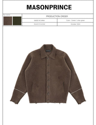 MASONPRINCE Collar Button Cardigan
