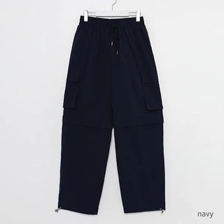 2-Way Drawstring Half & Long Cargo Pants