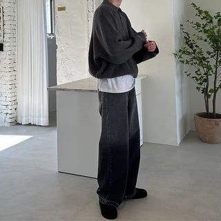 Gradient denim pants