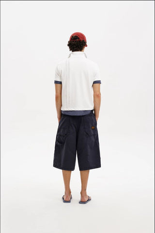 [MASONPRINCE] Checkered Collar Layered Polo