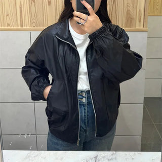 Leather String Short Jacket