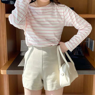 haru stripe boat neck T