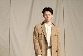 [CULTUM] Wool Blend Ivy Style Polo Knit Sweater