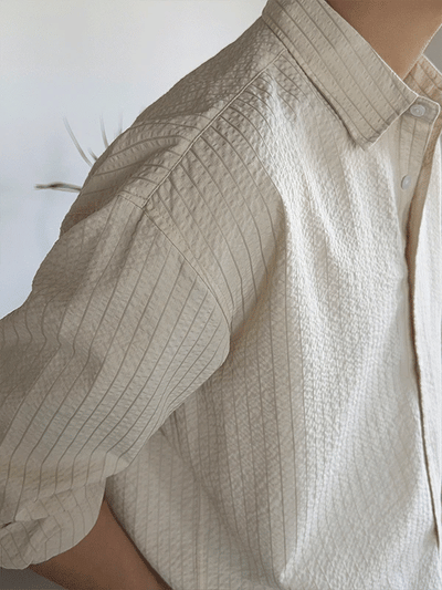 Knowing Dobby Seersucker Striped Shirt