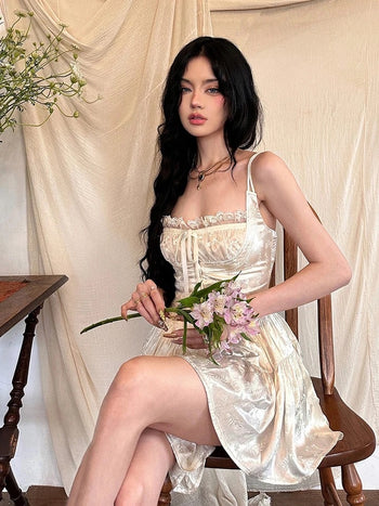 Vintage Satin Mini Dress