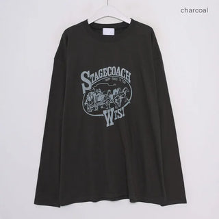 Oversized Lettering Long T-Shirt