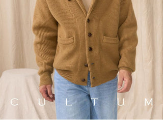 [CULTUM] Wool Shawl Collar Cardigan