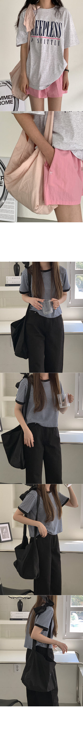 Ribbon nylon bag