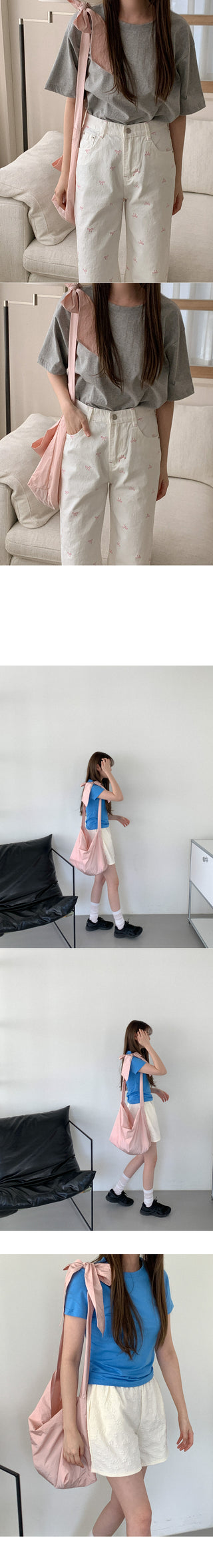 Ribbon nylon bag