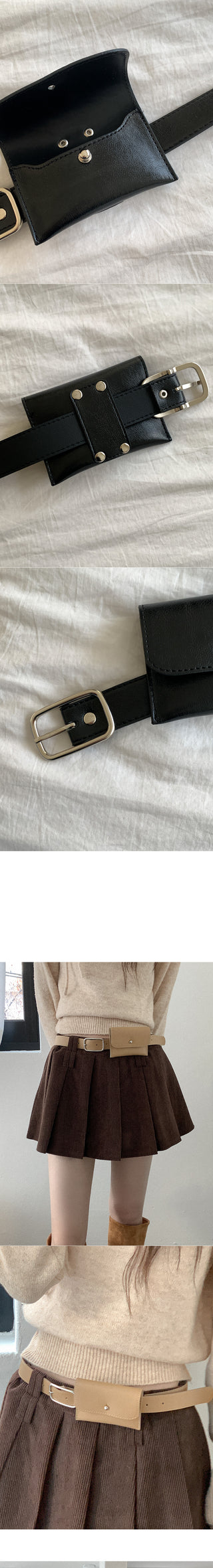 Leather belt bag