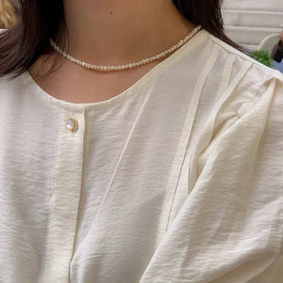Mare Oversized Pintuck Shirring Puff Blouse