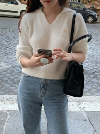 Cropped sailor collar knit (2c)