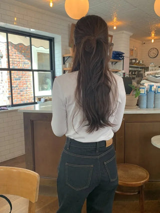 Long-sleeved round modal inner T-shirt (7cm)
