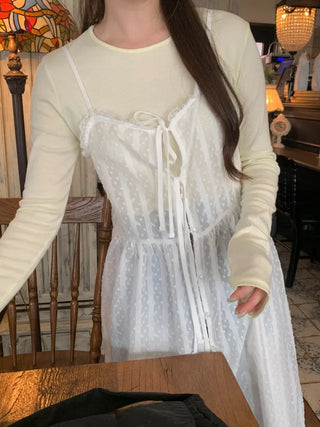 Long-sleeved round modal inner T-shirt (7cm)