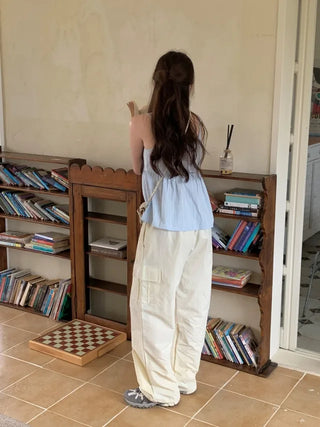 2-Way Wide Nylon Cargo Pants (5cm)