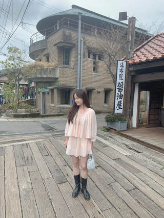 A-line flared mini skirt pants (2c)