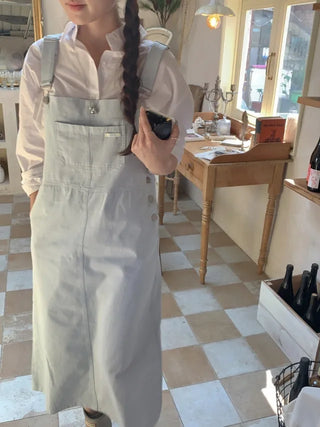 Logo Label Overalls Dress (4c)