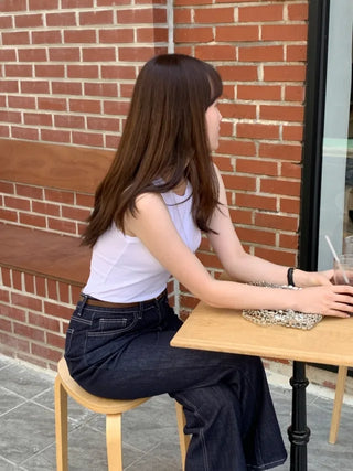 Bootcut spun denim pants