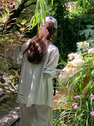 Oversized check shirt