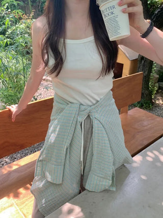 Oversized check shirt