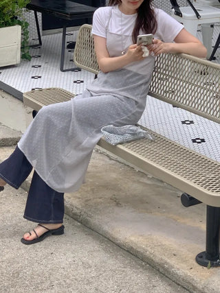 Bootcut spun denim pants