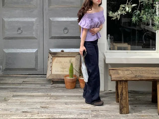 Bootcut spun denim pants